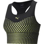 PUMA Damen Sport-BH MID IMPACT GRAPHIC LONG LINE, Größe XS in Schwarz