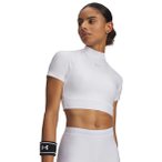 Under Armour HeatGear Crop Damen T-Shirt ( Weiß XL)