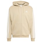 adidas - Essentials 3-Stripes French Terry Full-Zip Hoodie - Hoodie Gr S beige