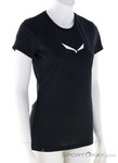 Salewa Solid Dry Damen Funktionsshirt-Schwarz-40