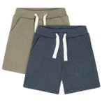 Minymo - Boy's Basic 53 Sweat Short (2-Pack) - Shorts Gr 80 blau
