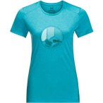 JACK WOLFSKIN Damen Shirt CROSSTRAIL GRAPHIC T W, Größe S in Blau