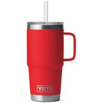 Yeti Rambler 25oz Straw Isolierbecher  Isolierflaschen rot Größe 739ml Reise |