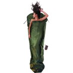 COCOON Silk MummyLiner - Seiden-Schlafsack dark olive green