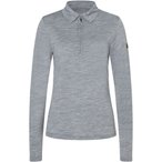 Super.Natural Zip Polo  Damen  Longsleeves Merino grau Größe XL Trekking  Haut