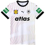 PUMA Damen Shirt DHB Home Jersey W SS25 with men sponsor, Größe L in Weiß