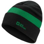 Jack Wolfskin - Kid's Stripy Knit Beanie - Mütze Gr 49-50 cm schwarz