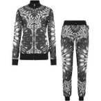 PLEIN SPORT Trainingsanzug: Oberteil und Hose OPTICAL FLOWER, Größe XS in Schw