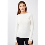 Mandala Basic Damen Longsleeve ( Weiß S)
