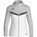 JAKO Damen Kapuzensweat Kapuzenjacke Iconic, Größe 34 in Silber