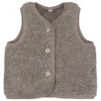 Huttelihut - Kid's Vest Wool Teddy Lining - Wollweste Gr 122 grau
