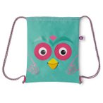 Affenzahn - Kid's Sportbeutel Eule - Kinderrucksack türkis