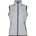 CMP Strick Fleece Weste Damen  Fleecewesten grau Größe XXL Trekking  Atmungsak