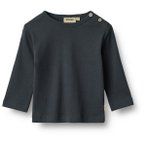 WHEAT - Kid's 2 T-Shirt L/S Milo - Longsleeve Gr 92 schwarz