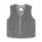Mazine - Women's Faux-Fur Vest - Fleeceweste Gr L grau