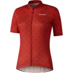 SHIMANO W's MIZUKI Short Sleeve Jersey,   Red, Größe L in Rot
