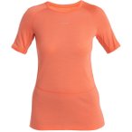 Icebreaker Damen 125 ZoneKnit Crew T-Shirt (Größe XS, orange)
