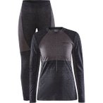CRAFT Damen Unterwäsche Set CORE WOOL MIX SET W, Größe XL in Schwarz