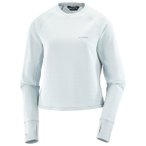 Salomon - Women's Sntial Lightwarm Crew Neck - Fleecepullover Gr M grau/weiß