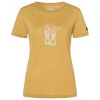 super.natural - Women's Flower Boots Tee - Merinoshirt Gr M beige