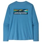 Patagonia - L/S Cap Cool Daily Shirt Boardshort Logo - Funktionsshirt Gr XS blau