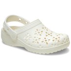 Crocs - Classic Floral Cut Out Clog - Sandalen 42-43 beige/weiß