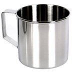 basic Nature Zebra Edelstahlbecher  Campinggeschirr grau Größe 0.25L Camping