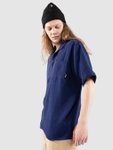 Blue Tomato Plain Linen Hemd skipper blue Gr. S