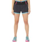 ASICS Damen Shorts FUJITRAIL™ 2-N-1 SHORT, Größe L in Braun