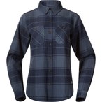 Bergans Nordmarka Flannel  Damen  Blusen blau Größe S Camping  Hautfreundlich