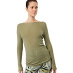 Mandala Crew Neck Wool Mix Damen Longsleeve ( Grün XS)
