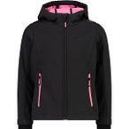 CMP Kinder Funktionsjacke Kapuzen Softshelljacke, Größe 116 in Schwarz
