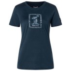 super.natural - Women's Palm Island Bio Jersey Tee - Merinoshirt Gr XS blau