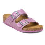 Birkenstock - Kid's Arizona BF Cosmic Sparkle - Sandalen 28 - Narrow rosa/braun