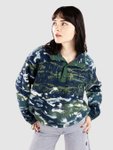 Columbia Helvetia II Printed Cropped Half Snap Half-Zip Fleece Pullover everblue