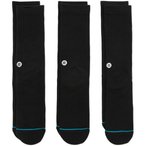 Stance Icon 3er Pack   Freizeitsocken schwarz Größe 35  Lifestyle  Hautfreundl