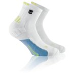 Rohner - Run Pro Quarter L/R - Laufsocken 42-44 grau/weiß