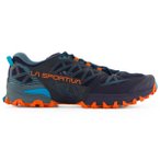 La Sportiva - Bushido III Wide - Trailrunningschuhe 40,5 deep sea /rot