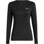 SALEWA Damen Shirt PUEZ MELANGE DRY W L/S TEE, Größe 42 in Schwarz