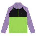 Color Kids - Kid's Fleece Pulli Colorblock - Fleecepullover Gr 92 grün