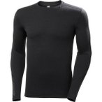 HELLY HANSEN Herren Unterhemd LIFA MERINO MIDWEIGHT CREW, Größe S in Schwarz