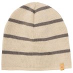 Huttelihut - Kid's Beanie Stripe Wool Knit - Mütze Gr 50 cm - 12-24 Months beig