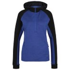 Stoic - Women's Merino260 StadjanSt. 3/4 Zip w. Hood - Merinohoodie Gr XS blau