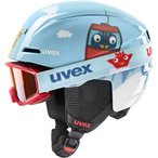 Uvex Viti Set Skihelm Kinder  Skihelme blau Größe 46-50CM Freeride | Skifahren