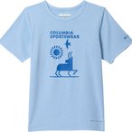 Columbia Tech Trail Graphic  Kinder  T-Shirts blau Größe 132 Trekking  Elastis