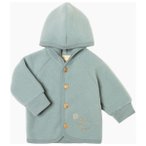 Engel - Kinder Kapuzenjacke mit Holzknöpfen - Wolljacke Gr 74/80 türkis