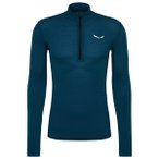 Salewa - Zebru Med Warm AMR Half Zip Tee - Merinounterwäsche Gr L blau