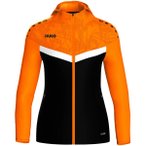 JAKO Damen Kapuzensweat Kapuzenjacke Iconic, Größe 34 in Orange