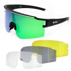 YEAZ Herren Brille SUNTHRILL Set, Größe ONE SIZE in Silber