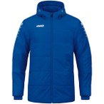 JAKO Kinder Jacke Coachjacke Team mit Kapuze, Größe 140 in Blau